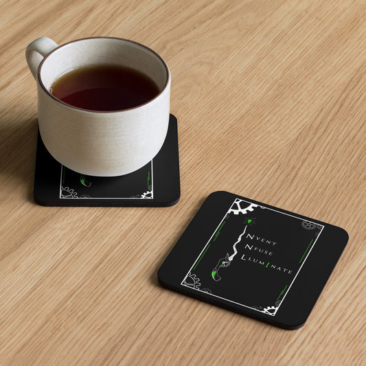 Invent, Infuse, Illuminate - Cork-back coaster