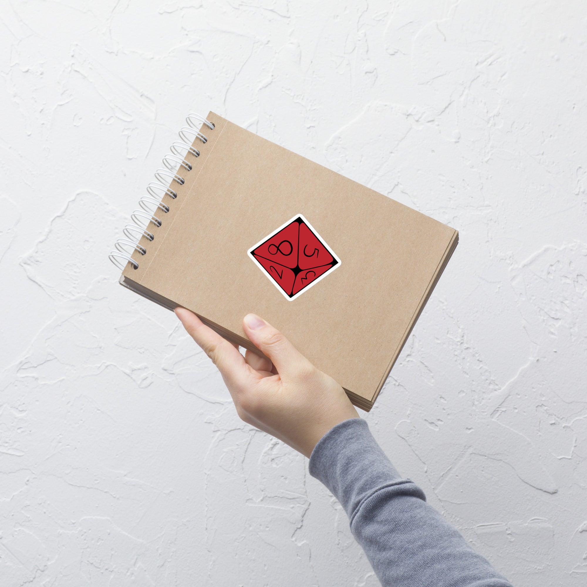 D8 (Red) - Bubble-free stickers