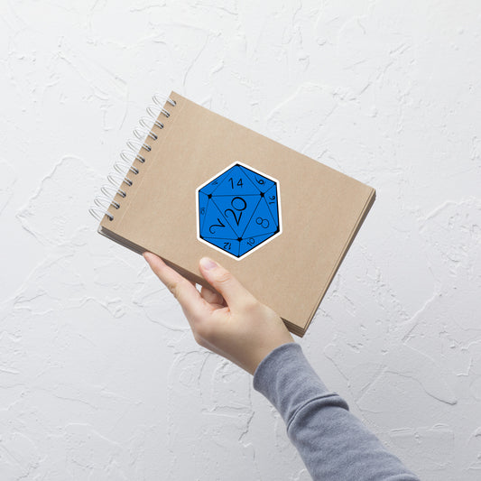 D20 (Blue) - Bubble-free stickers