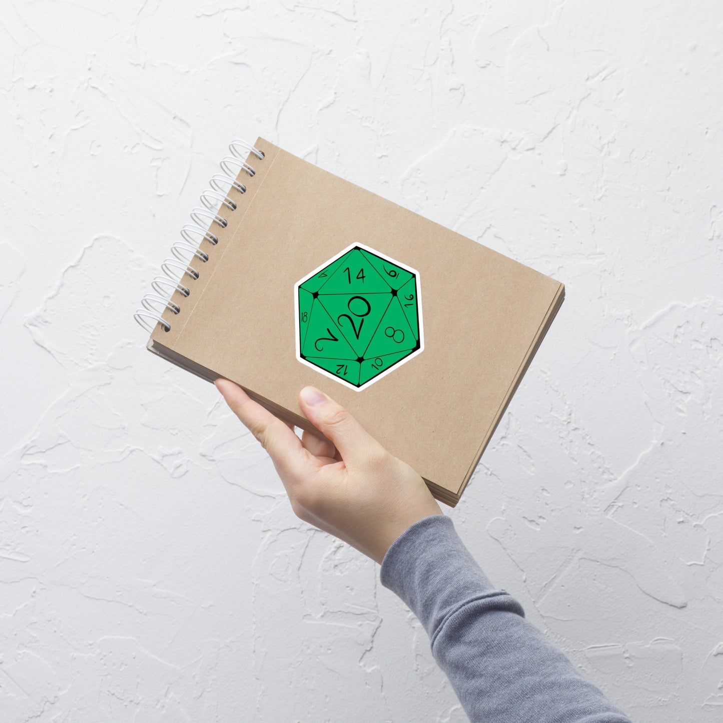 D20 (Green) - Bubble-free stickers