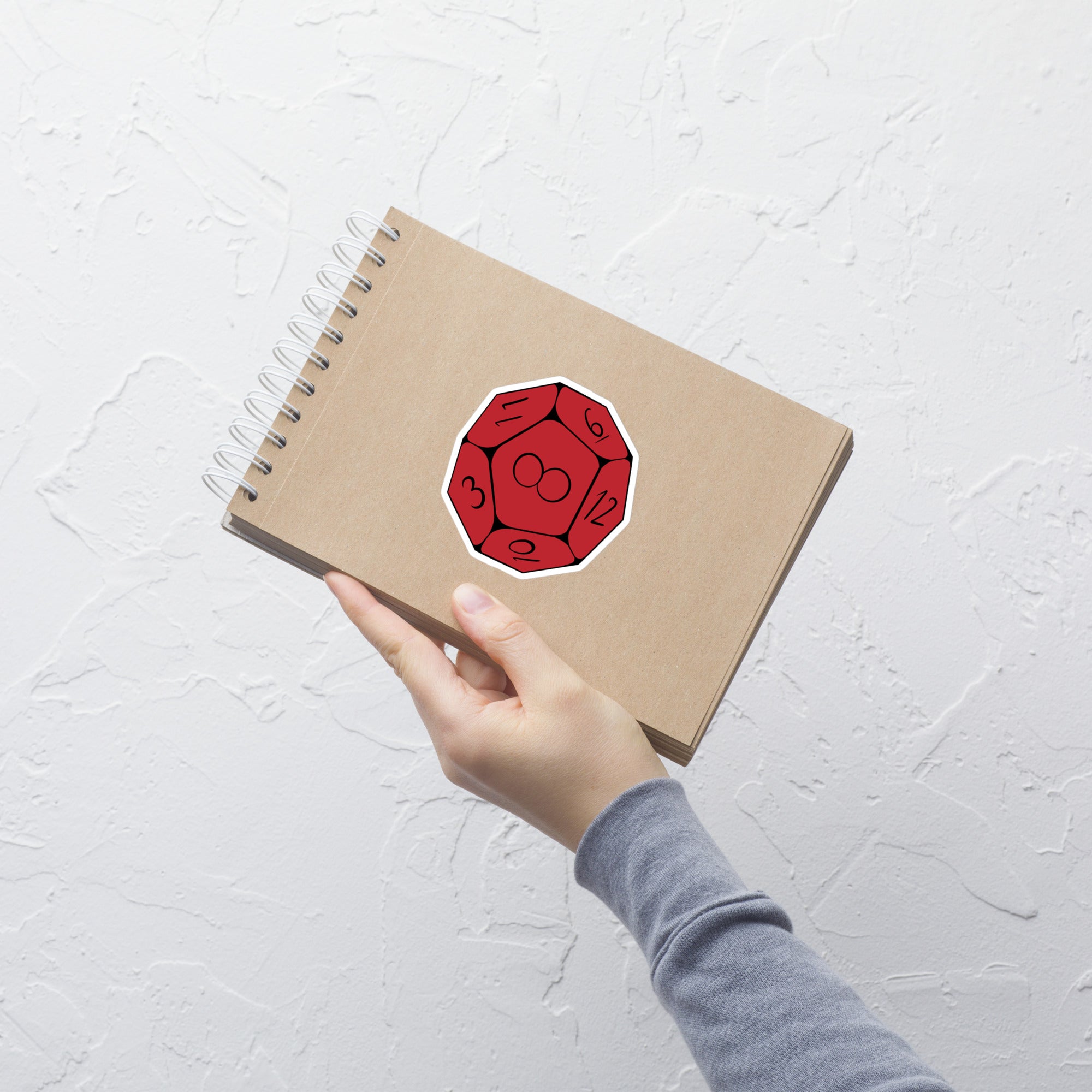 D12 (Red) - Bubble-free stickers