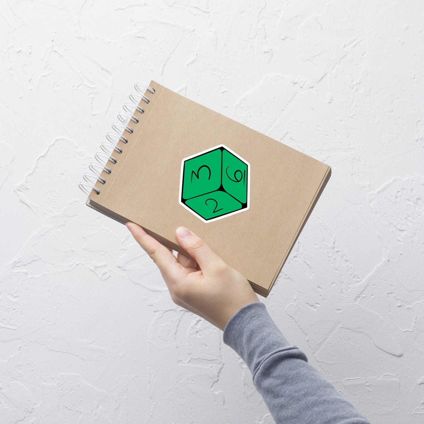 D6 (Green) - Bubble-free stickers