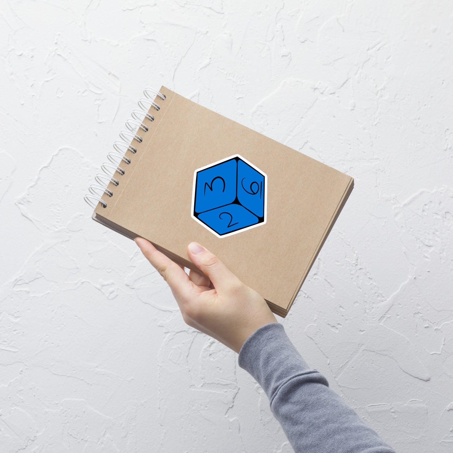 D6 (Blue) - Bubble-free stickers