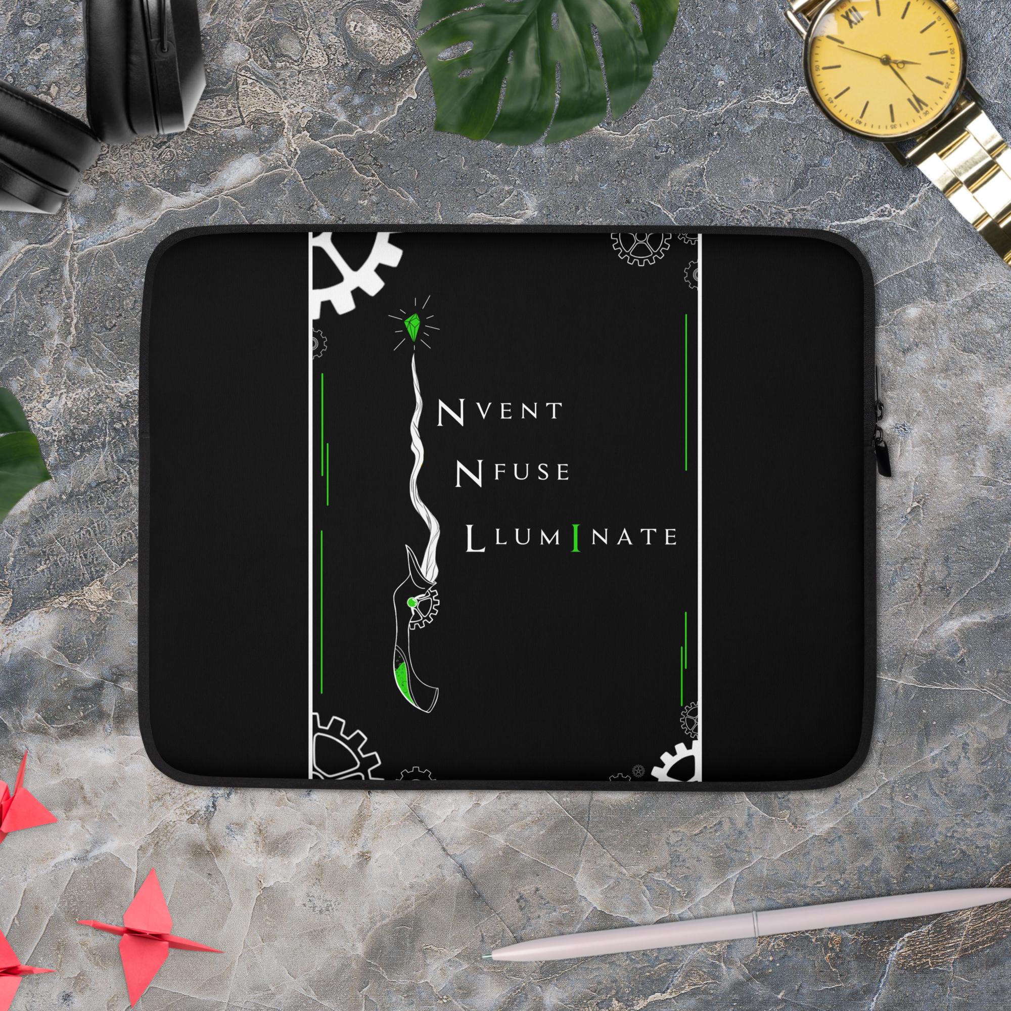 Invent, Infuse, Illuminate - Black Laptop Sleeve