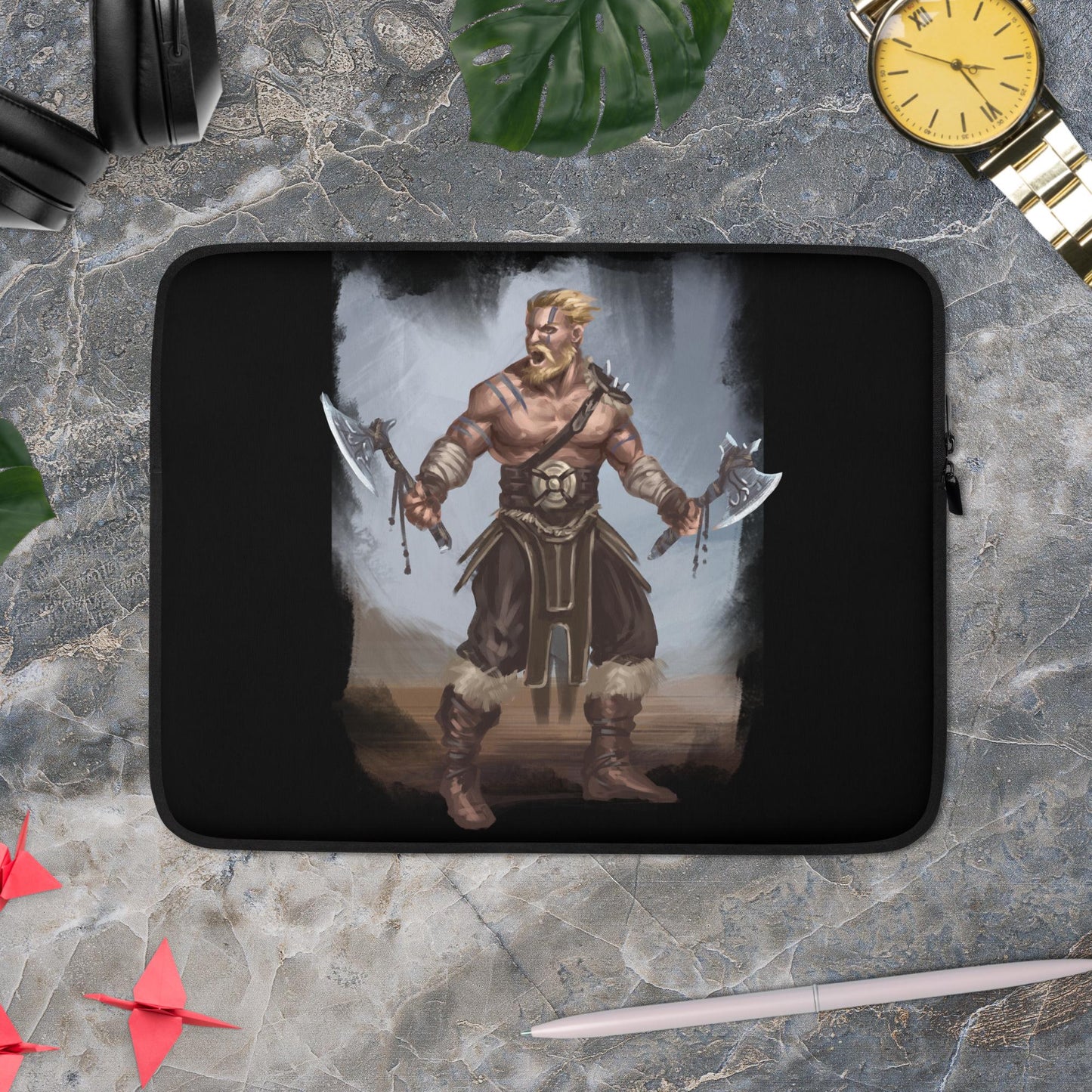 Barbarian by JRD - Black Laptop Sleeve