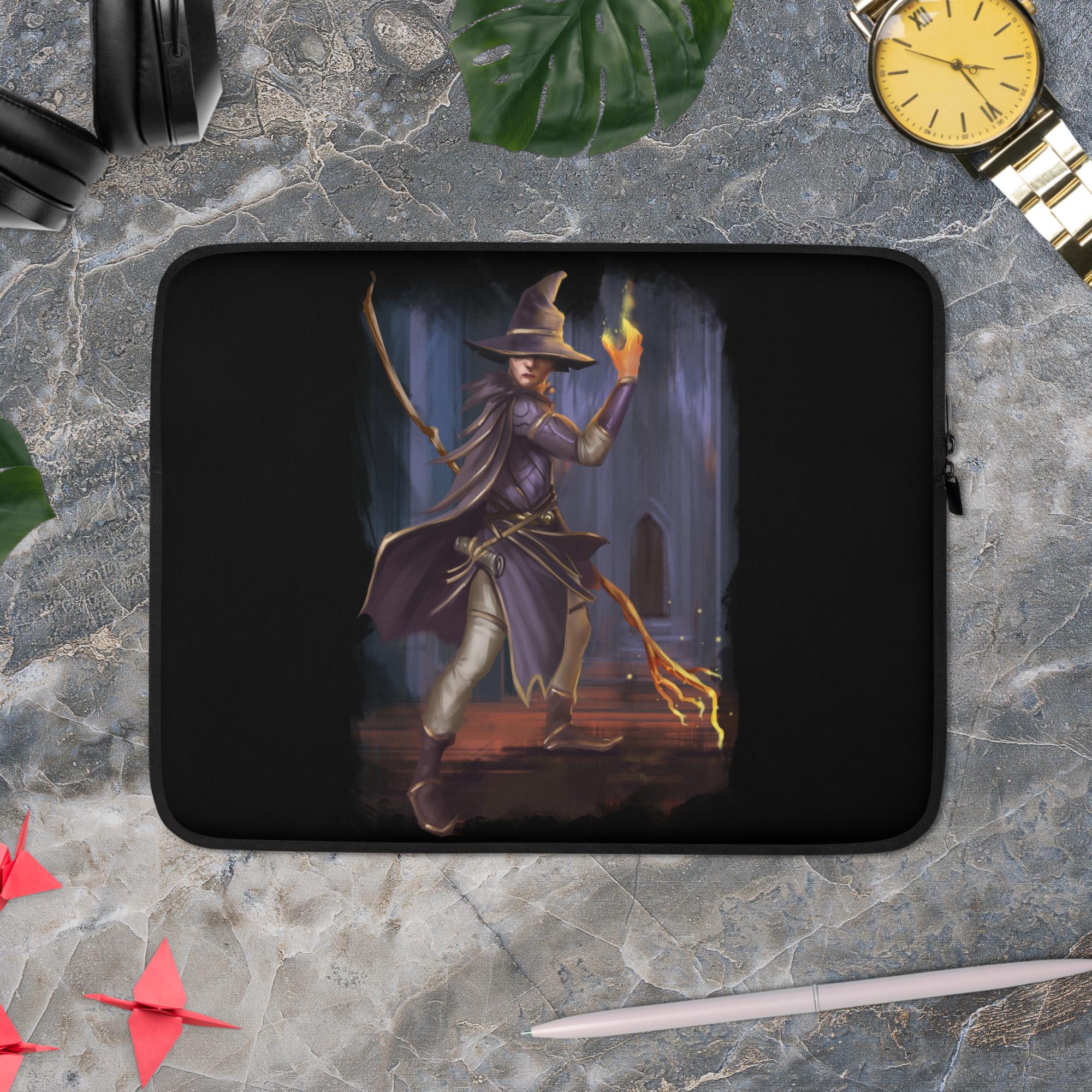 Sorcerer by JRD - Black Laptop Sleeve