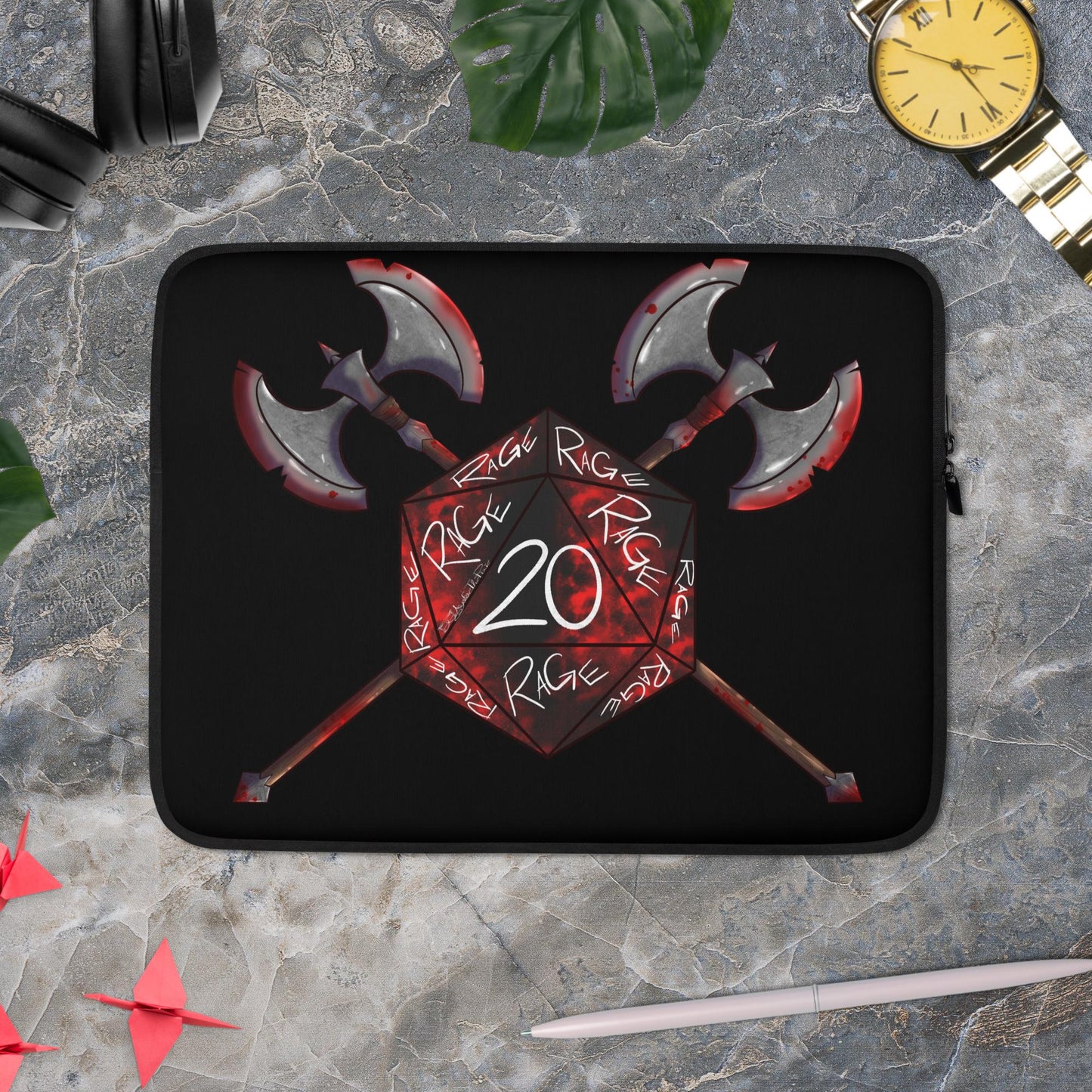 Barbarian by Ayafae - Black Laptop Sleeve