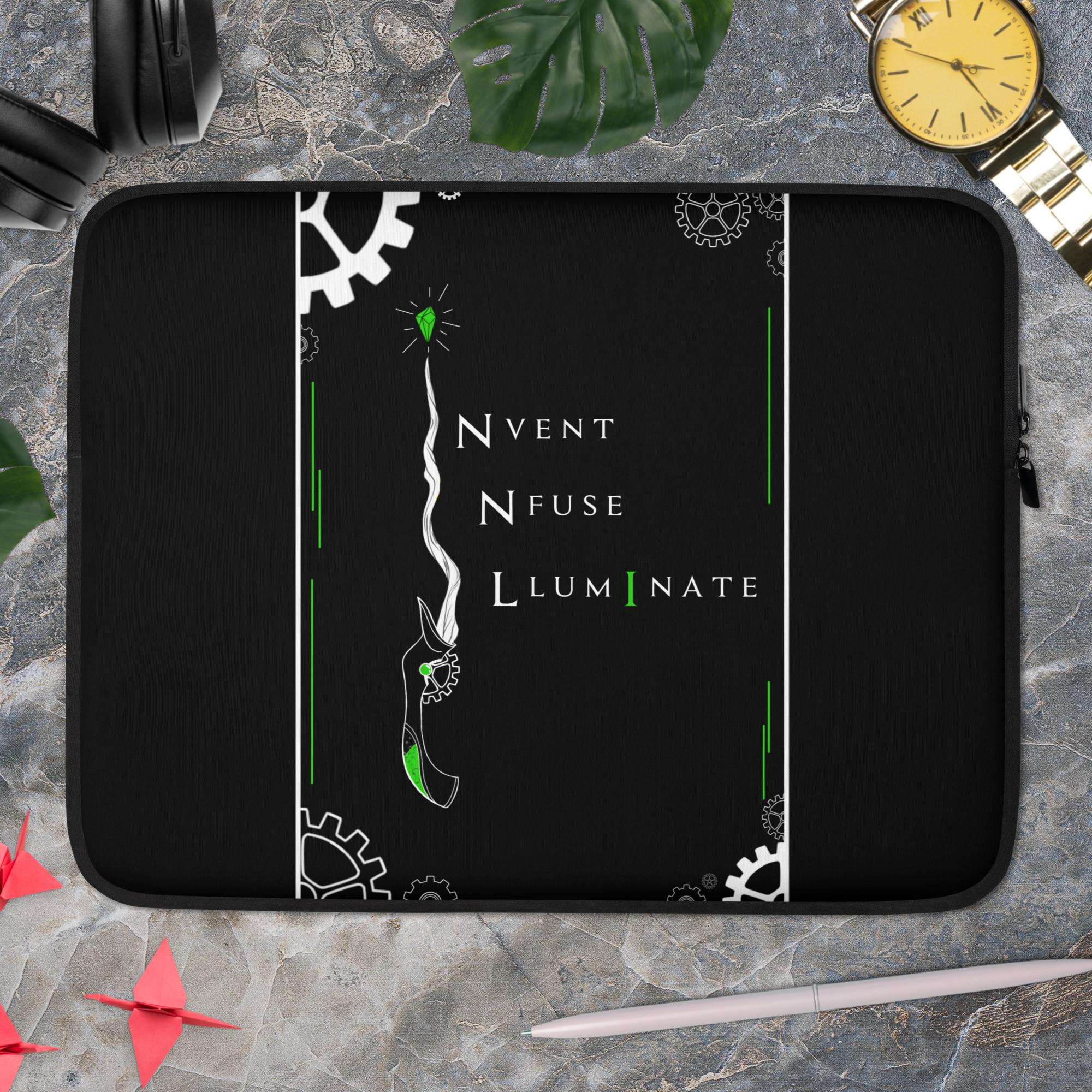 Invent, Infuse, Illuminate - Black Laptop Sleeve