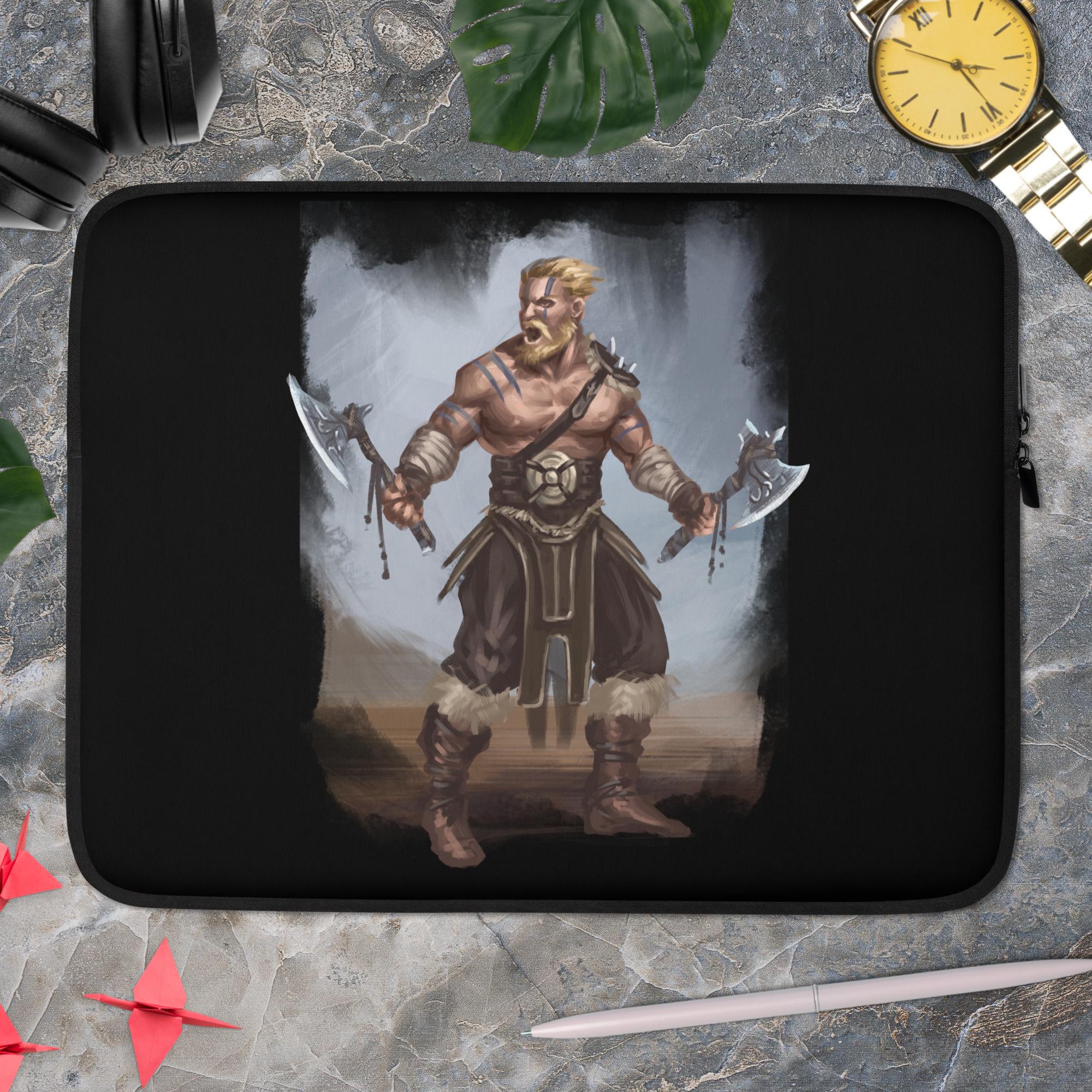 Barbarian by JRD - Black Laptop Sleeve