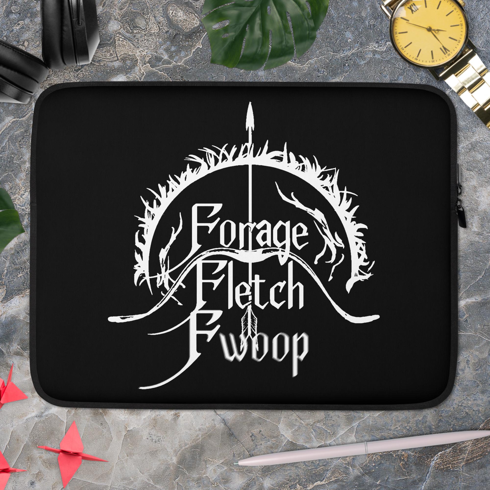 Forage, Fletch, Fwoop - Black Laptop Sleeve