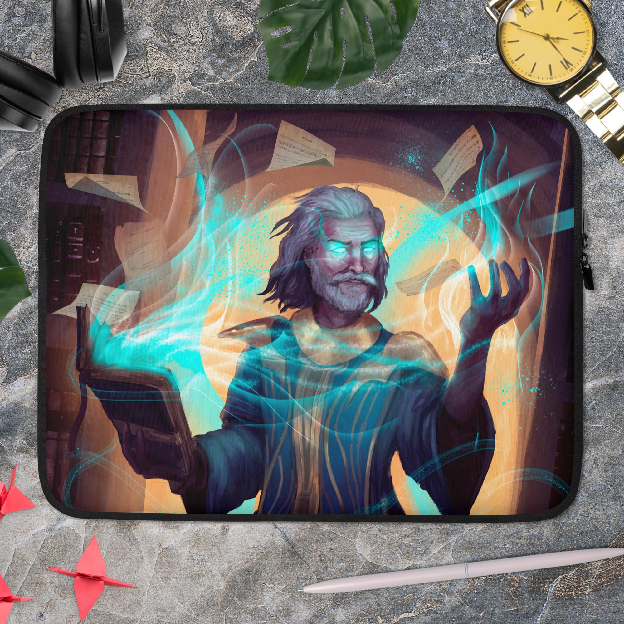 Wizard by Chriscaal - Black Laptop Sleeve