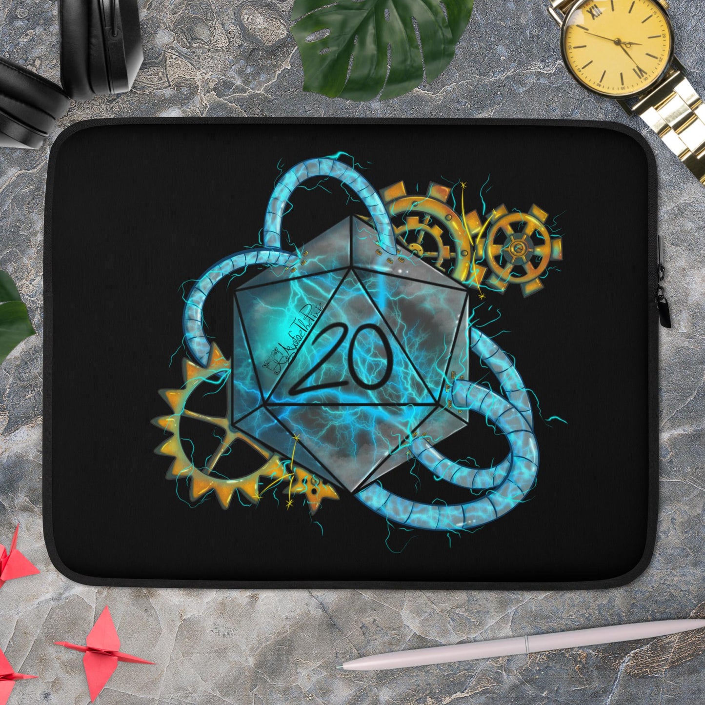 Artificer by Ayafae - Black Laptop Sleeve