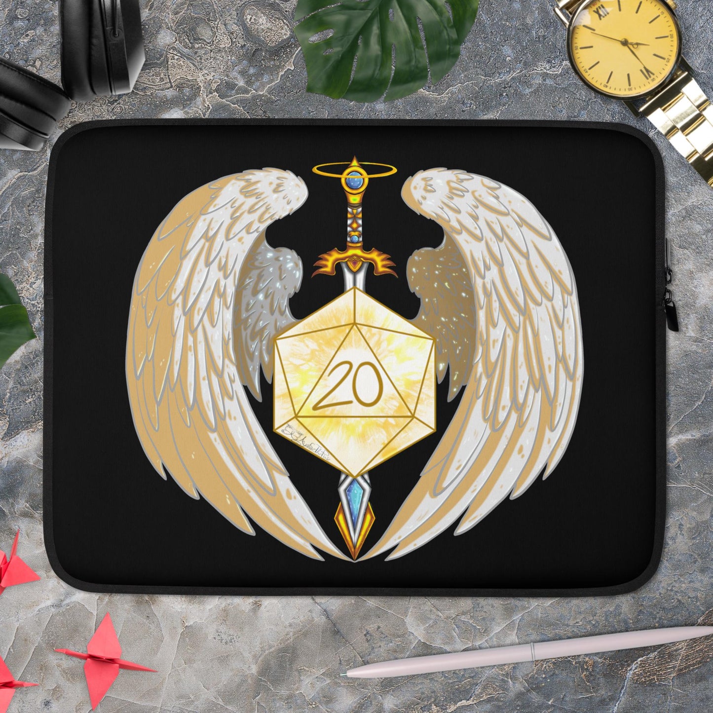 Paladin by Ayafae - Black Laptop Sleeve