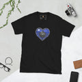D20 Heart (Blue) Short-Sleeve Unisex T-Shirt