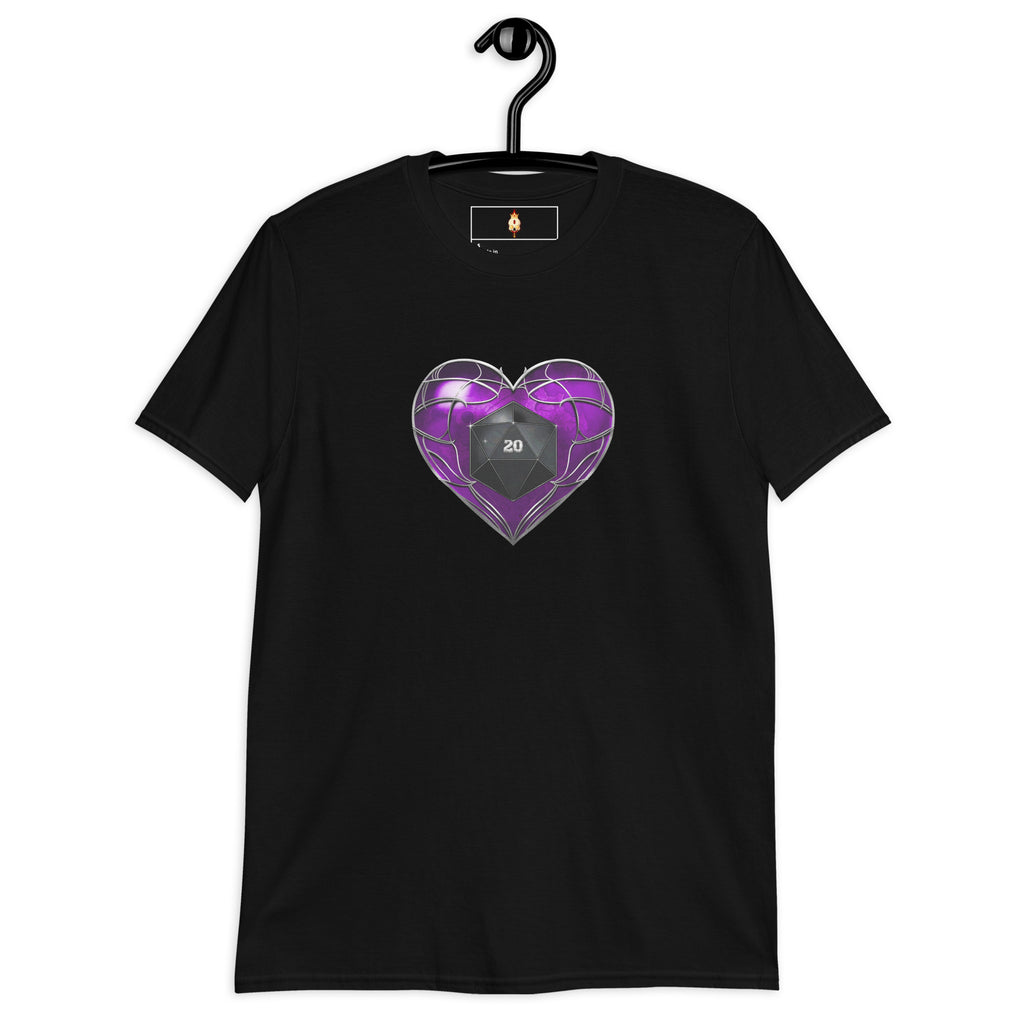 D20 Heart (Purple) Short-Sleeve Unisex T-Shirt