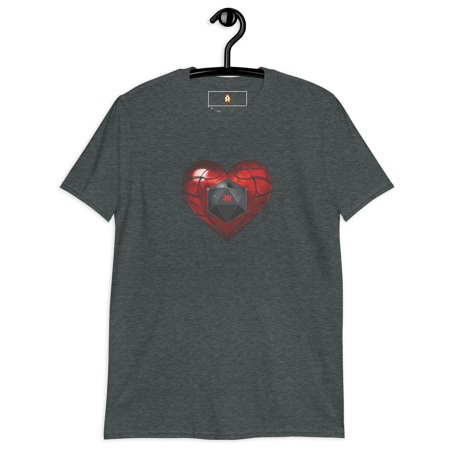 D20 Heart (Red) Short-Sleeve Unisex T-Shirt