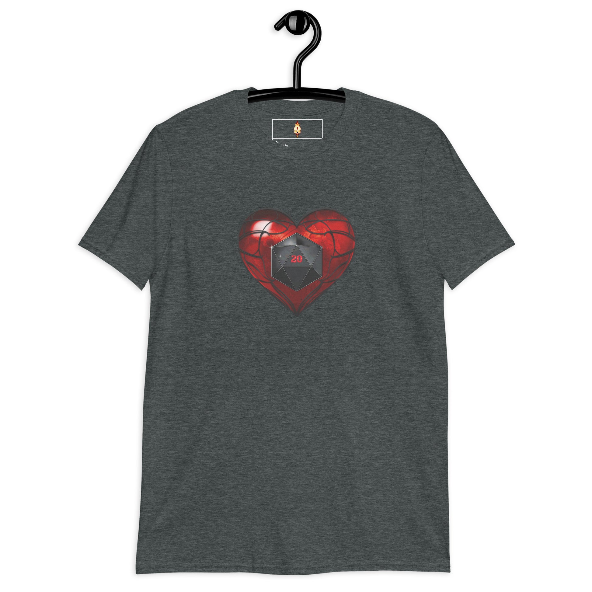 D20 Heart (Red) Short-Sleeve Unisex T-Shirt