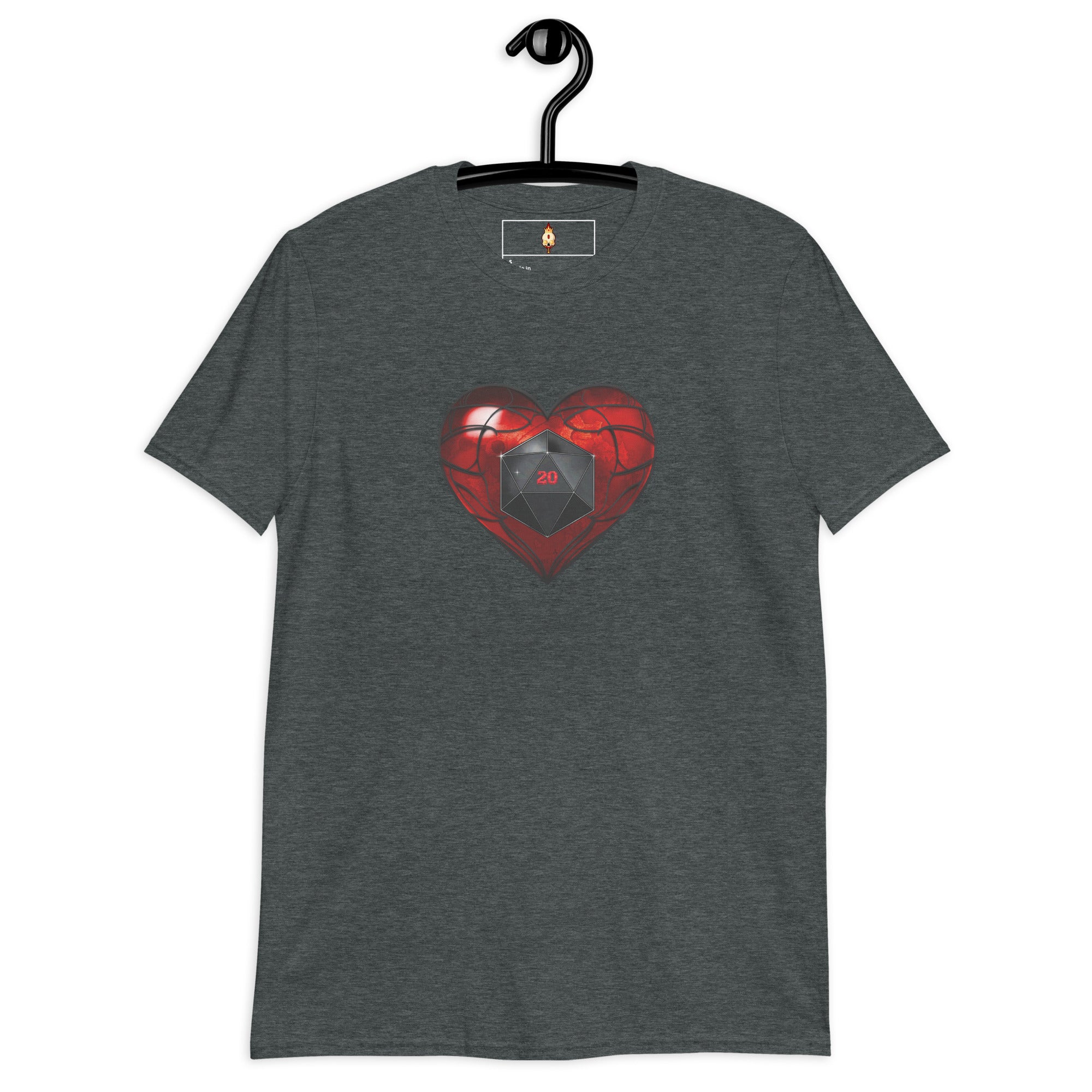 D20 Heart (Red) Short-Sleeve Unisex T-Shirt
