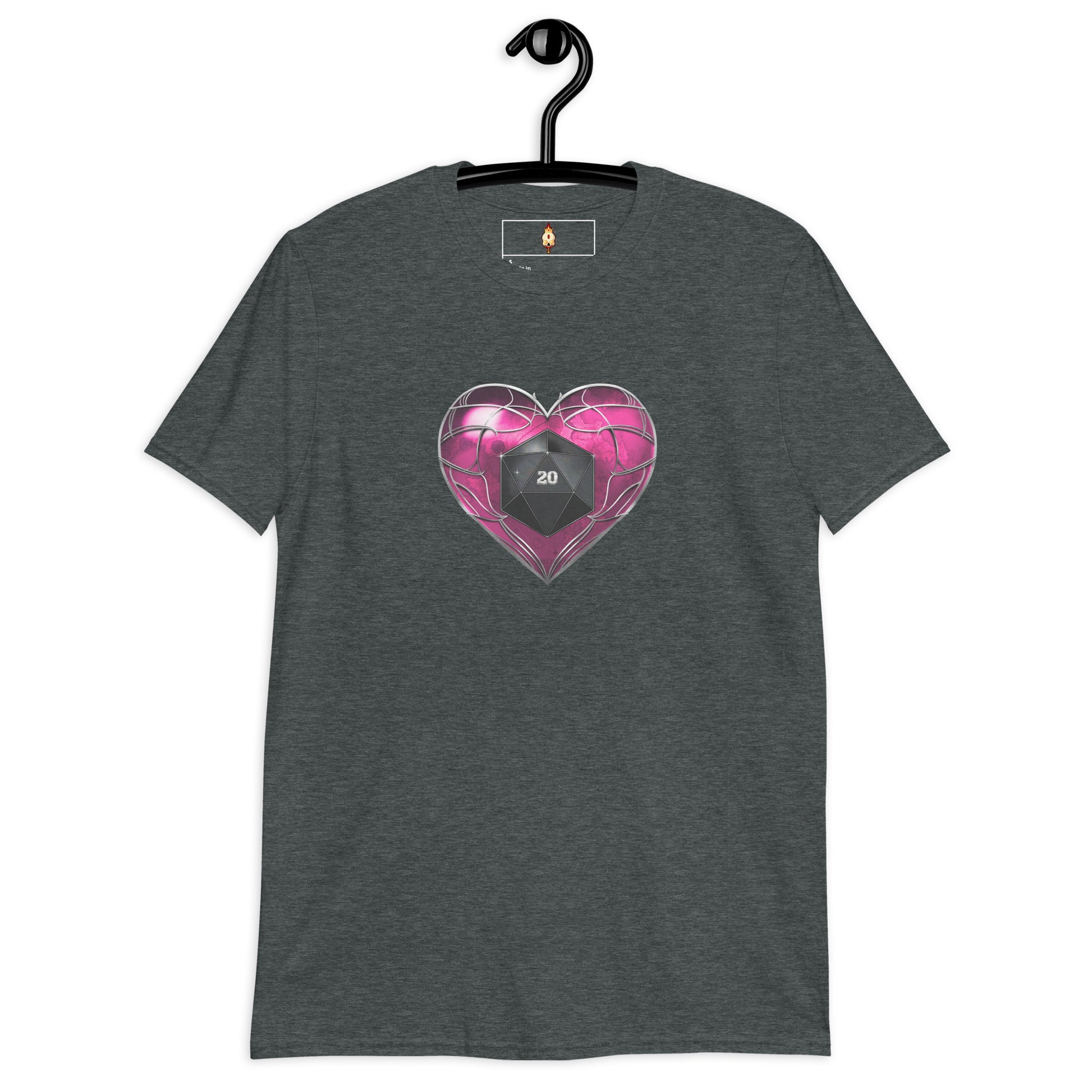 D20 Heart (Pink) Short-Sleeve Unisex T-Shirt