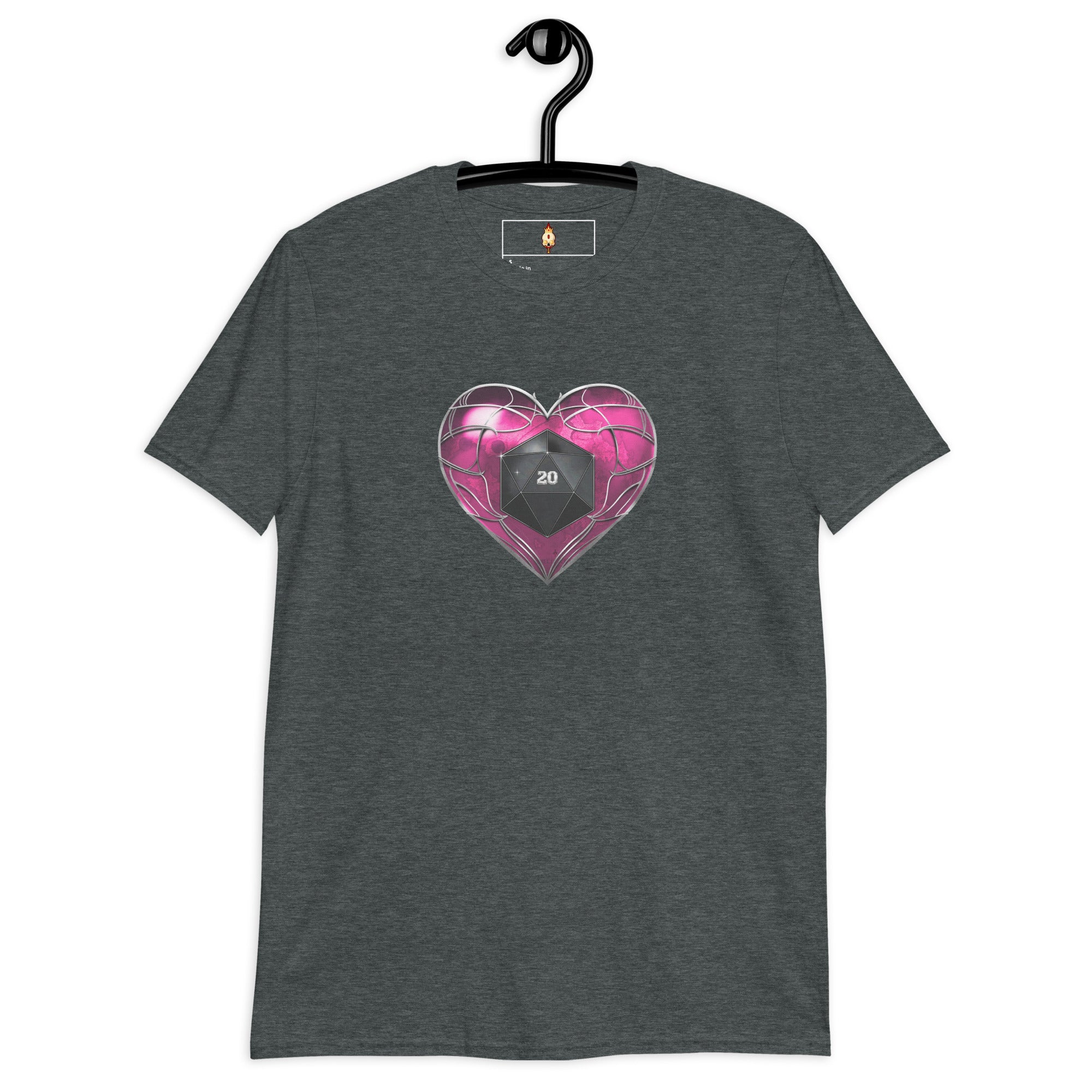 D20 Heart (Pink) Short-Sleeve Unisex T-Shirt