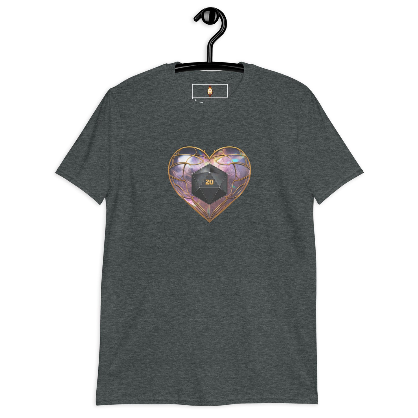 D20 Heart (Prismatic) Short-Sleeve Unisex T-Shirt