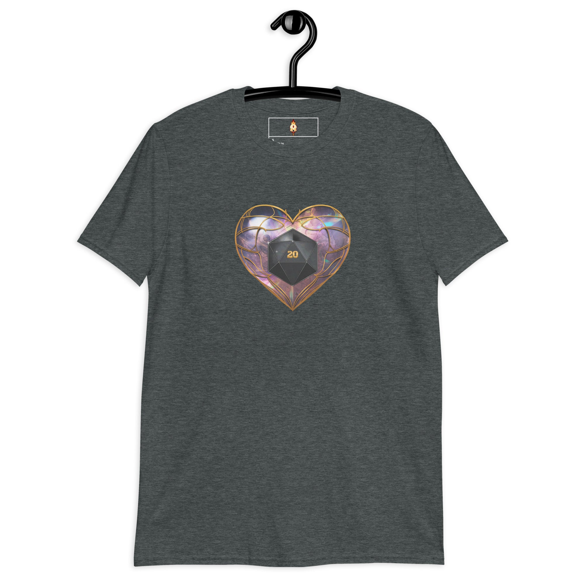 D20 Heart (Prismatic) Short-Sleeve Unisex T-Shirt