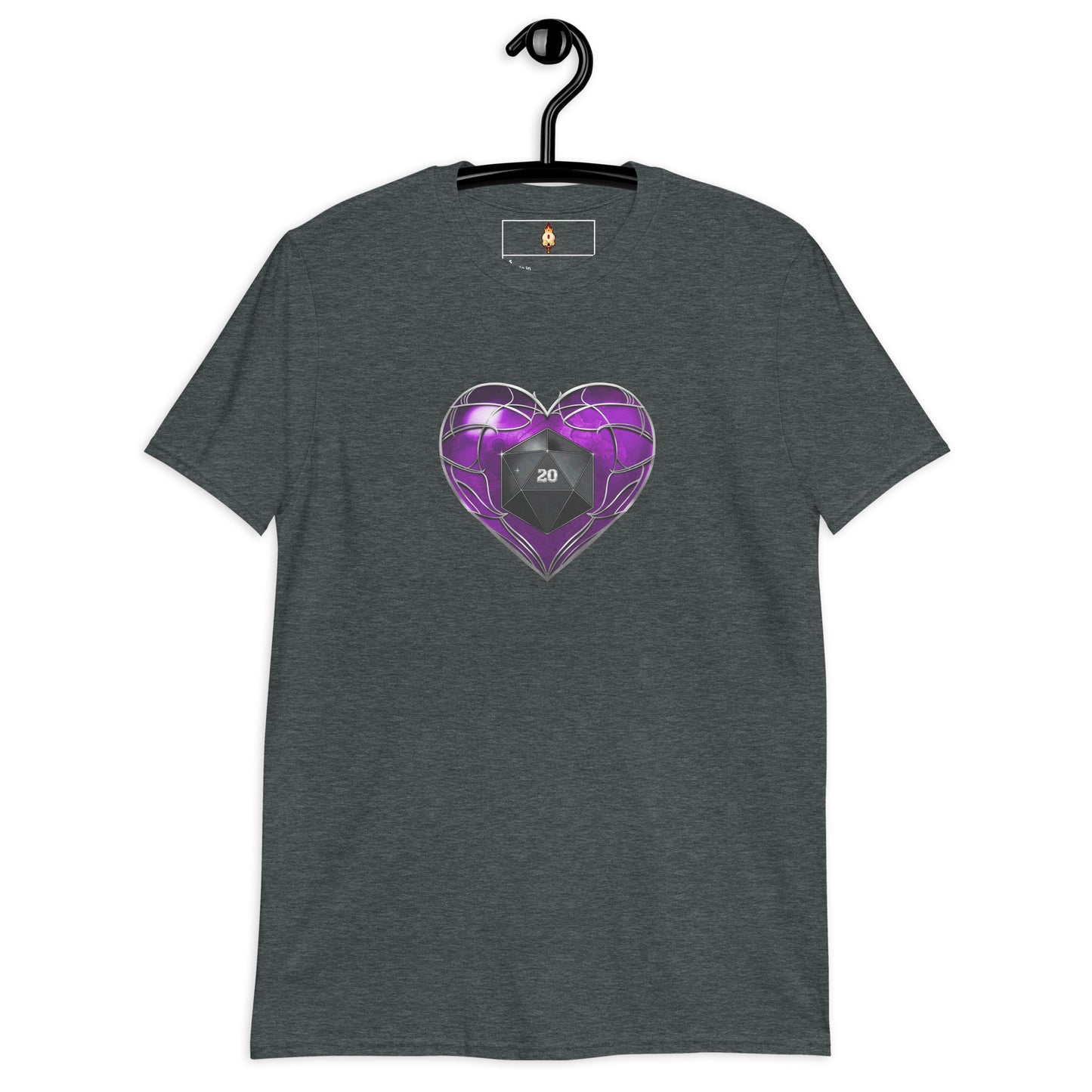 D20 Heart (Purple) Short-Sleeve Unisex T-Shirt