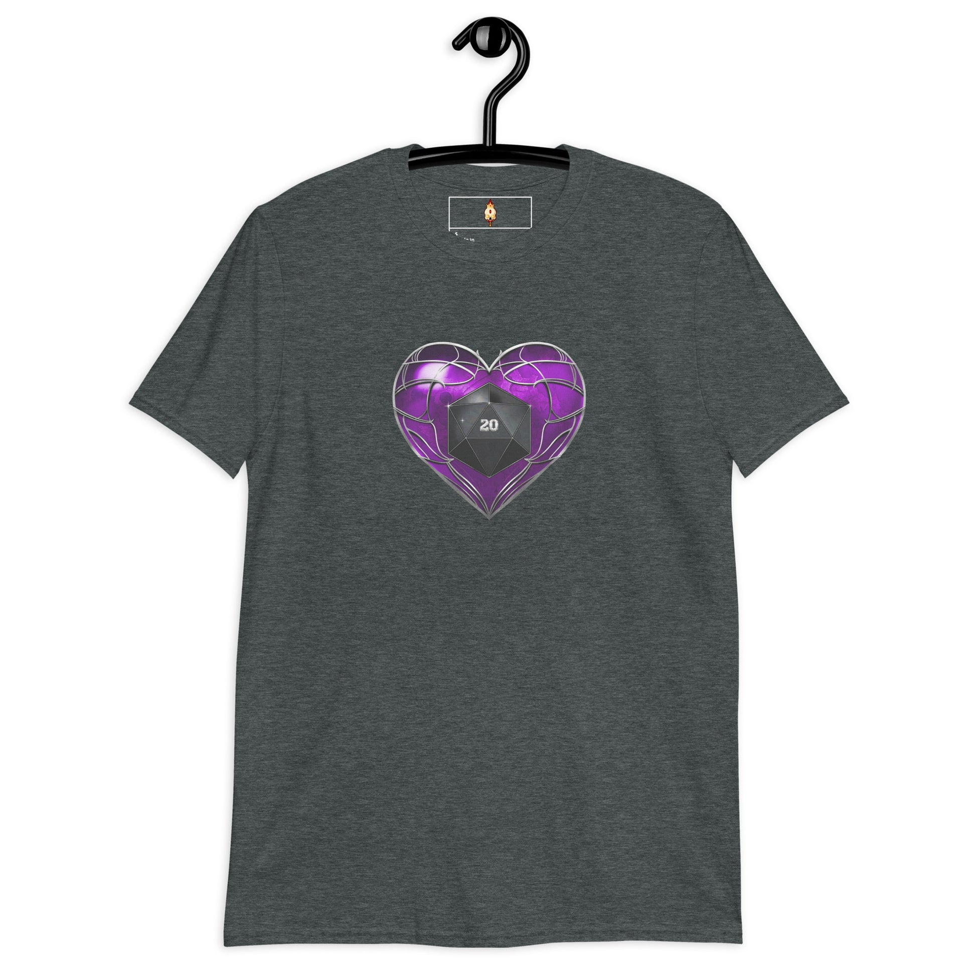 D20 Heart (Purple) Short-Sleeve Unisex T-Shirt