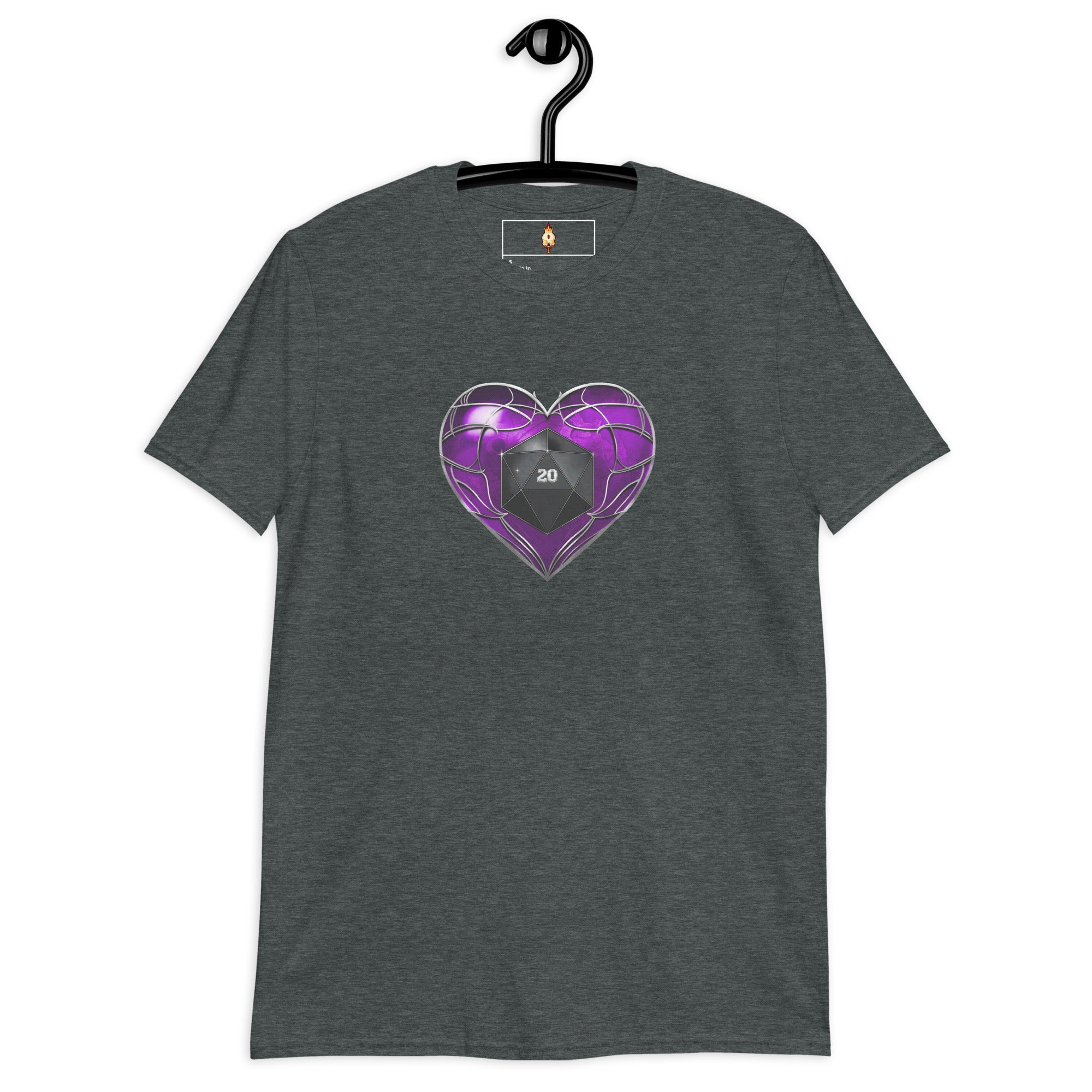 D20 Heart (Purple) Short-Sleeve Unisex T-Shirt