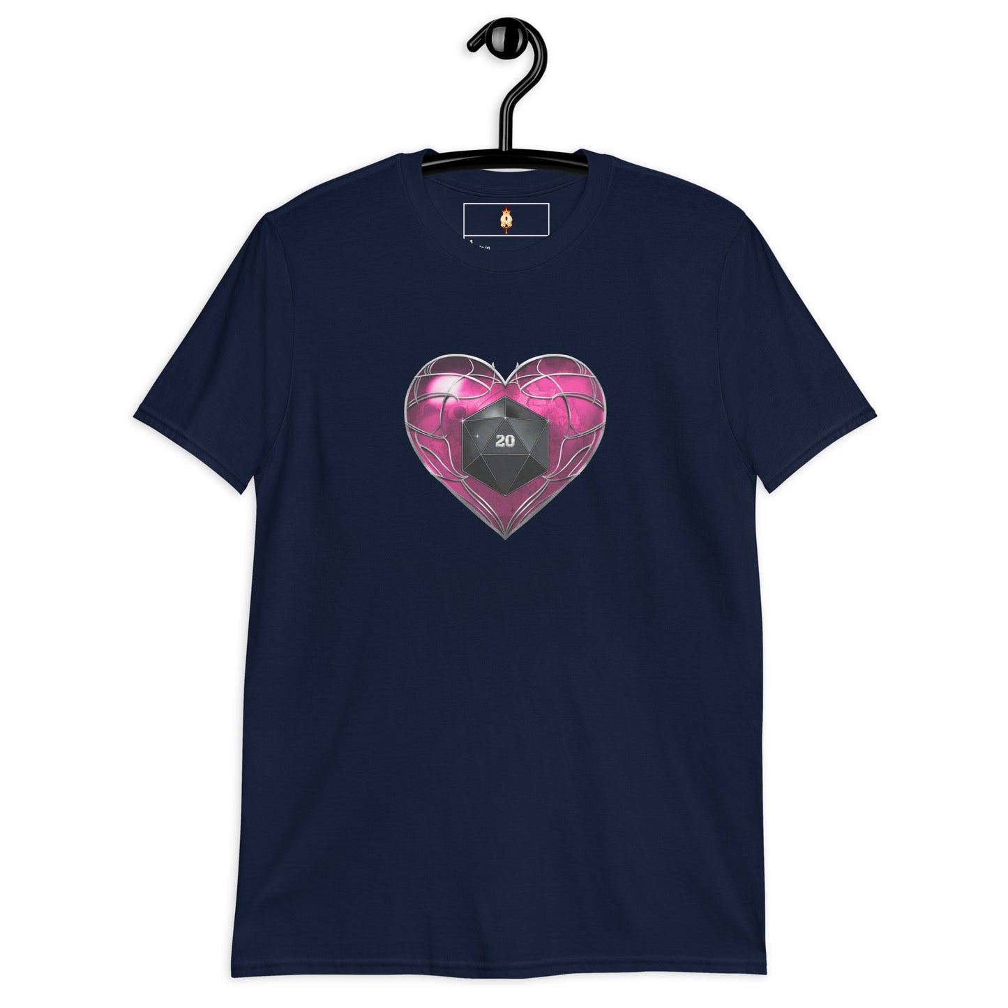 D20 Heart (Pink) Short-Sleeve Unisex T-Shirt
