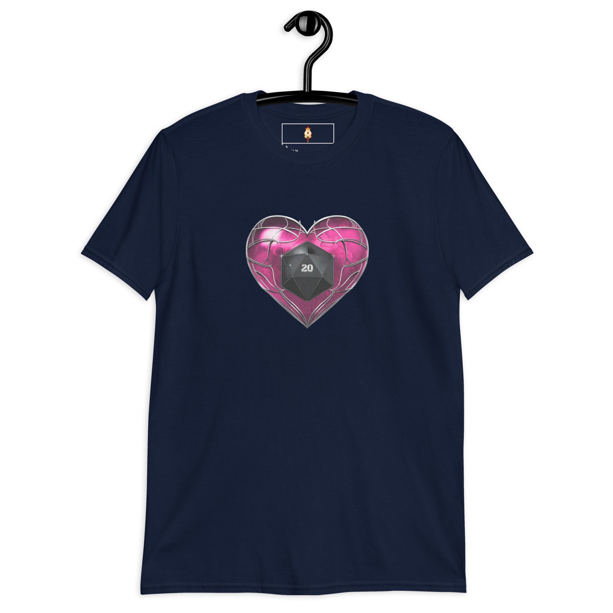 D20 Heart (Pink) Short-Sleeve Unisex T-Shirt