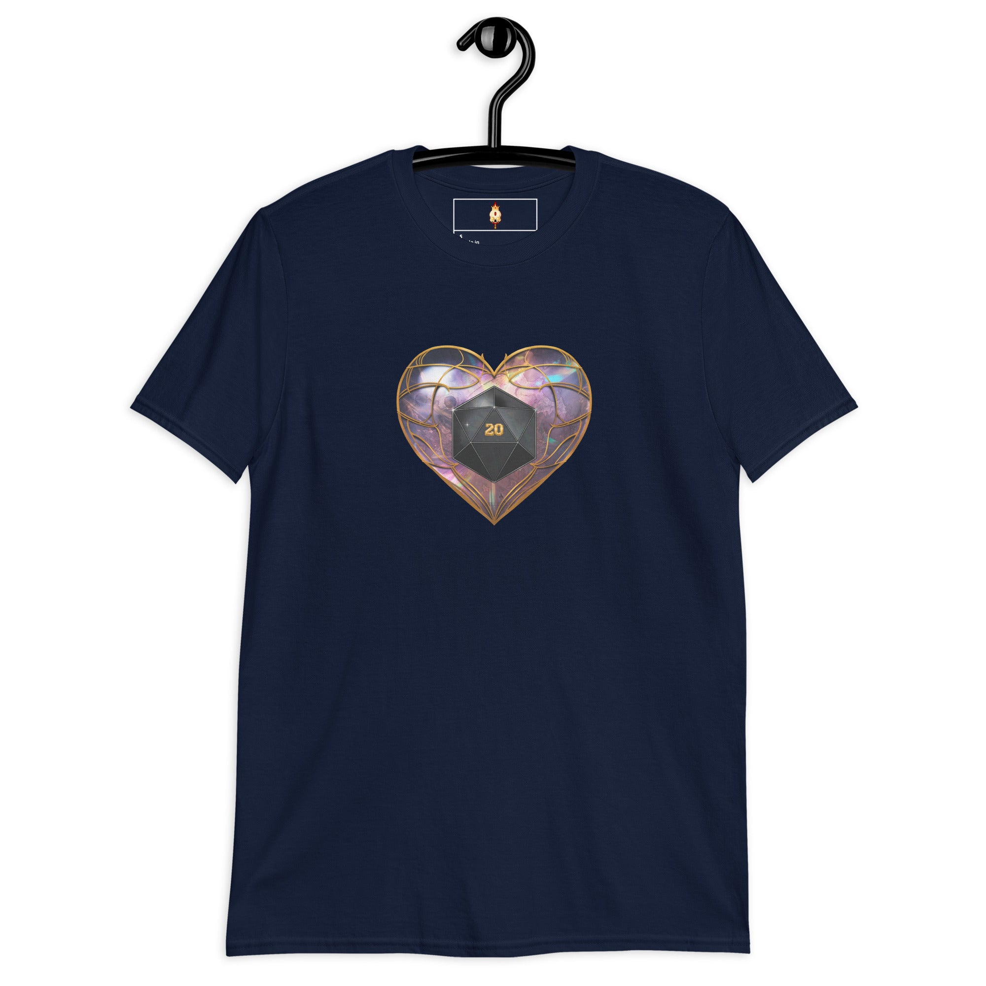 D20 Heart (Prismatic) Short-Sleeve Unisex T-Shirt