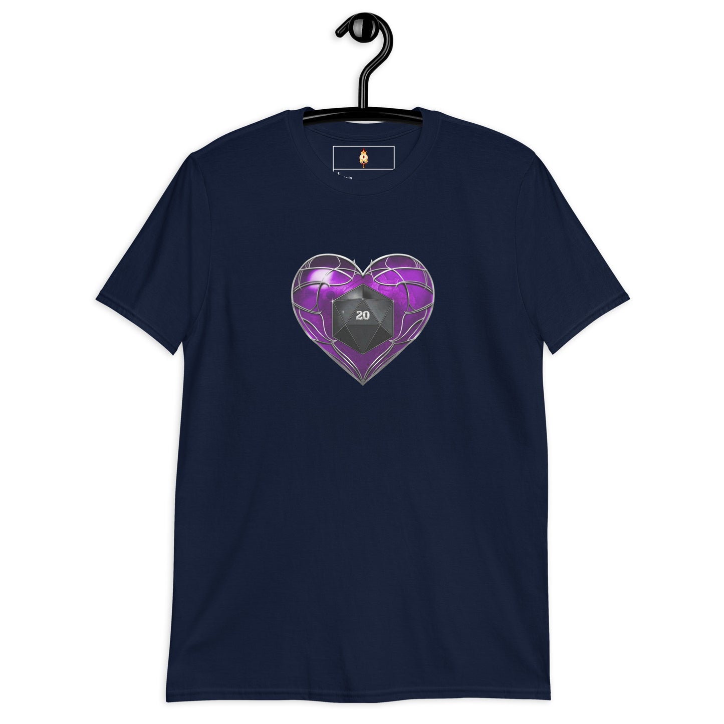 D20 Heart (Purple) Short-Sleeve Unisex T-Shirt