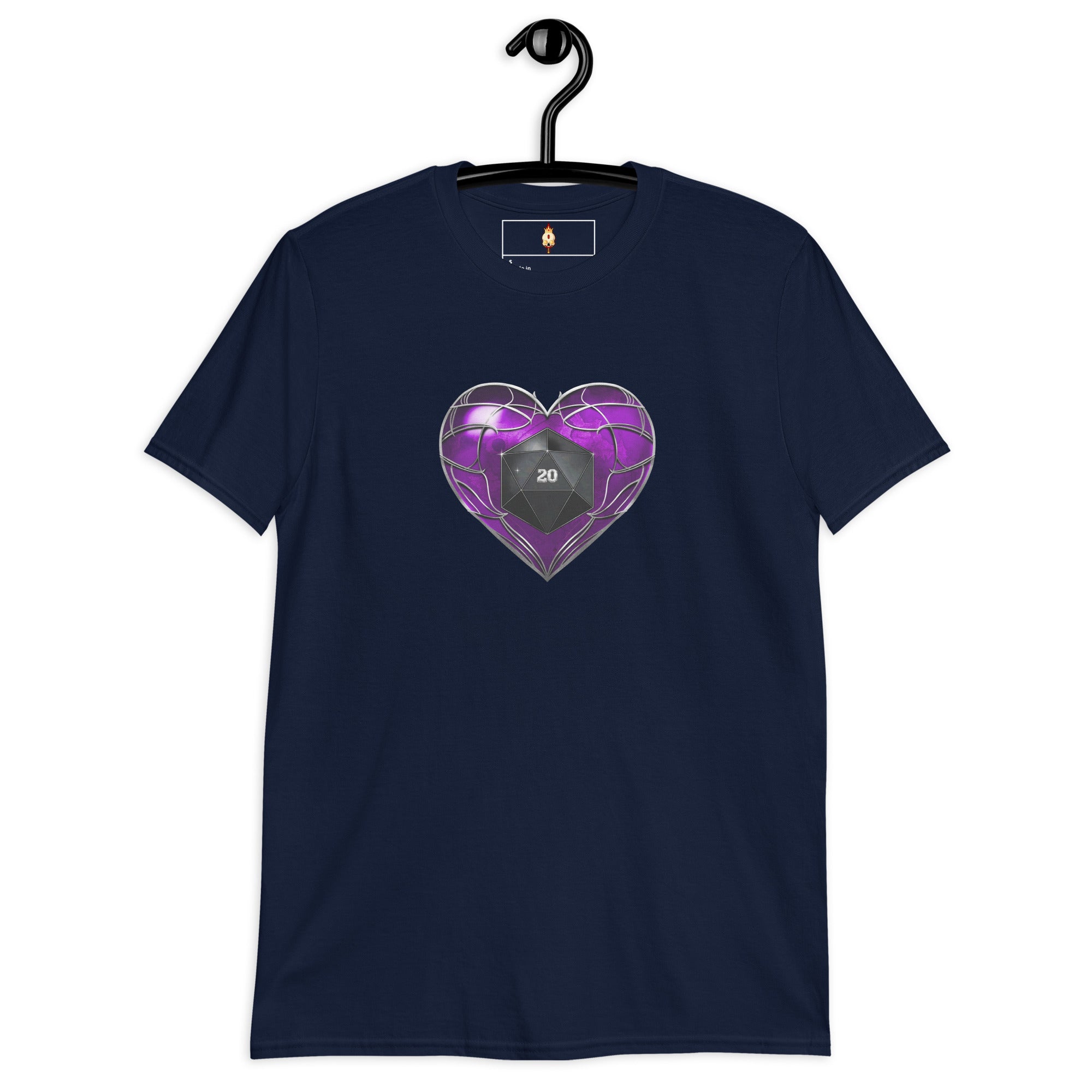 D20 Heart (Purple) Short-Sleeve Unisex T-Shirt