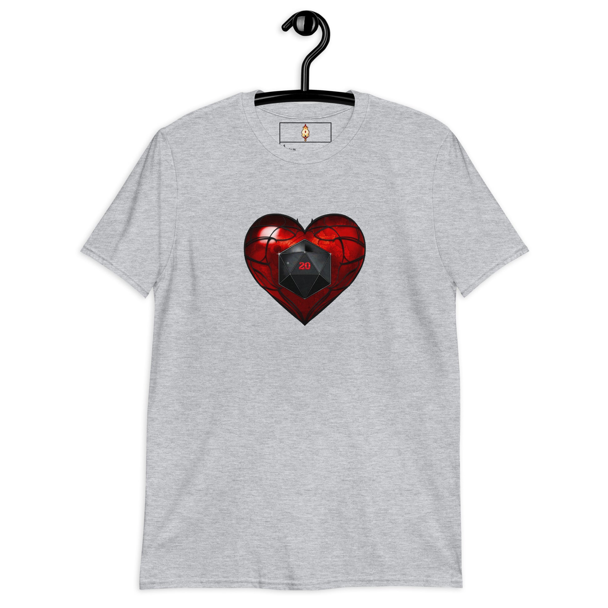 D20 Heart (Red) Short-Sleeve Unisex T-Shirt