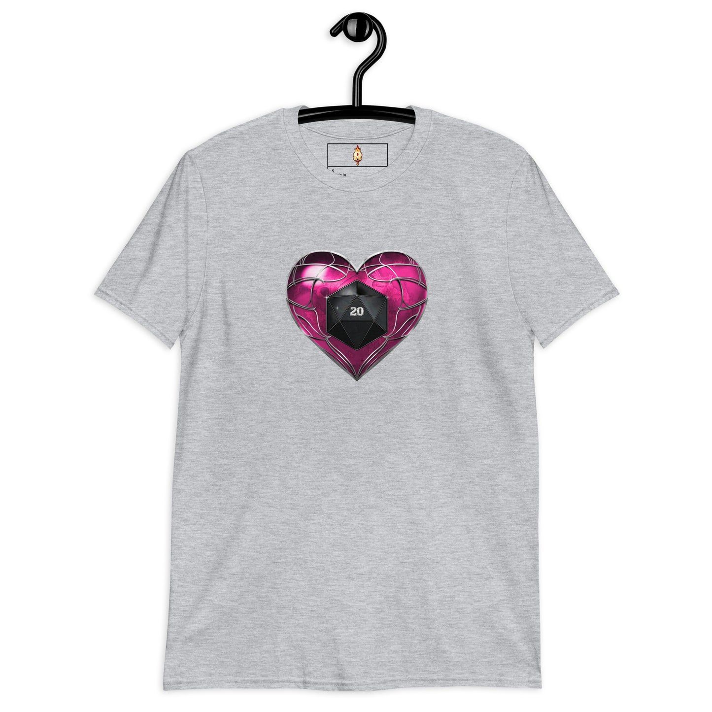 D20 Heart (Pink) Short-Sleeve Unisex T-Shirt