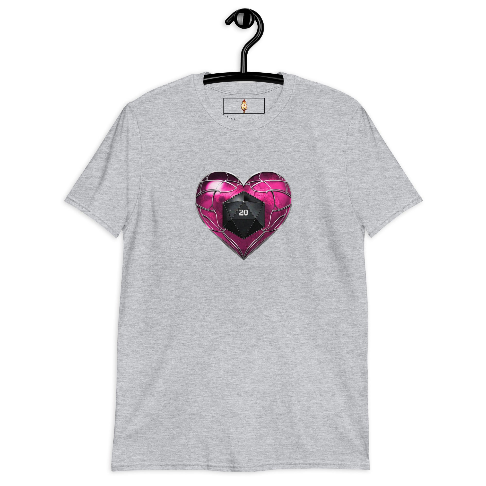 D20 Heart (Pink) Short-Sleeve Unisex T-Shirt