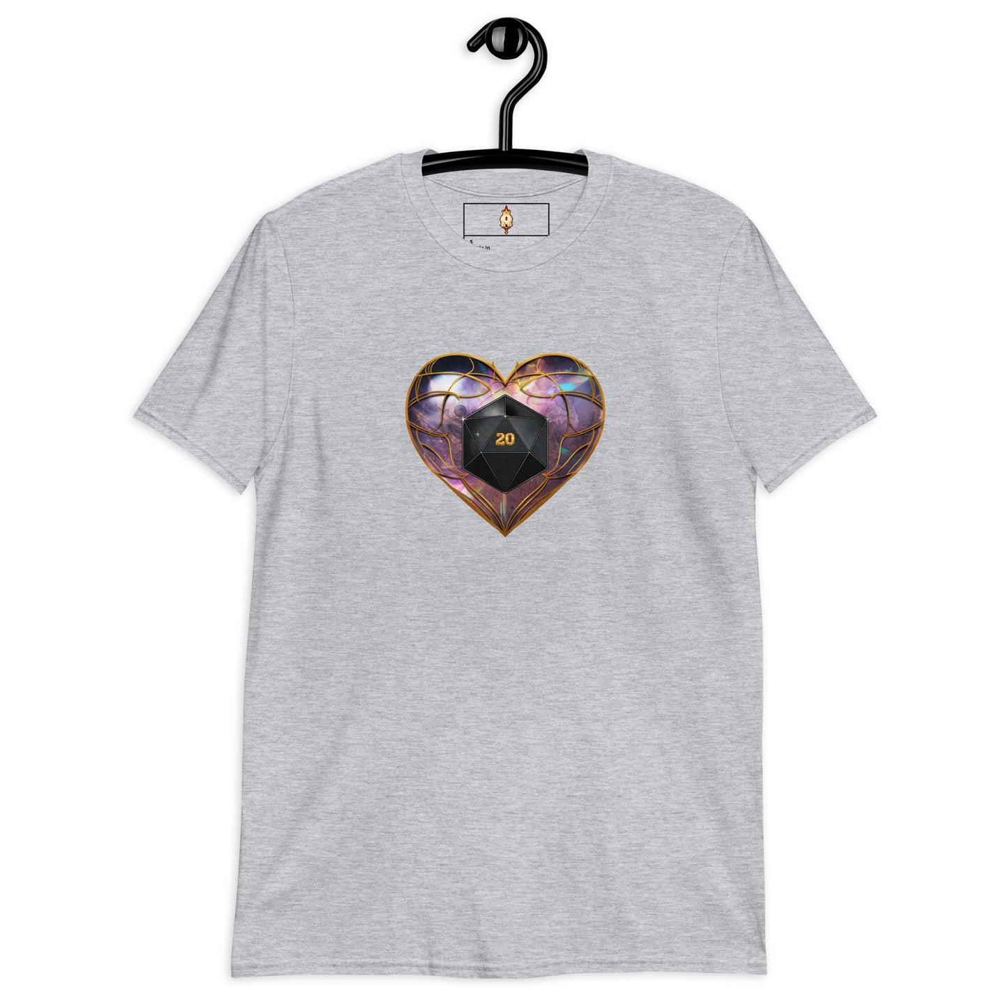 D20 Heart (Prismatic) Short-Sleeve Unisex T-Shirt