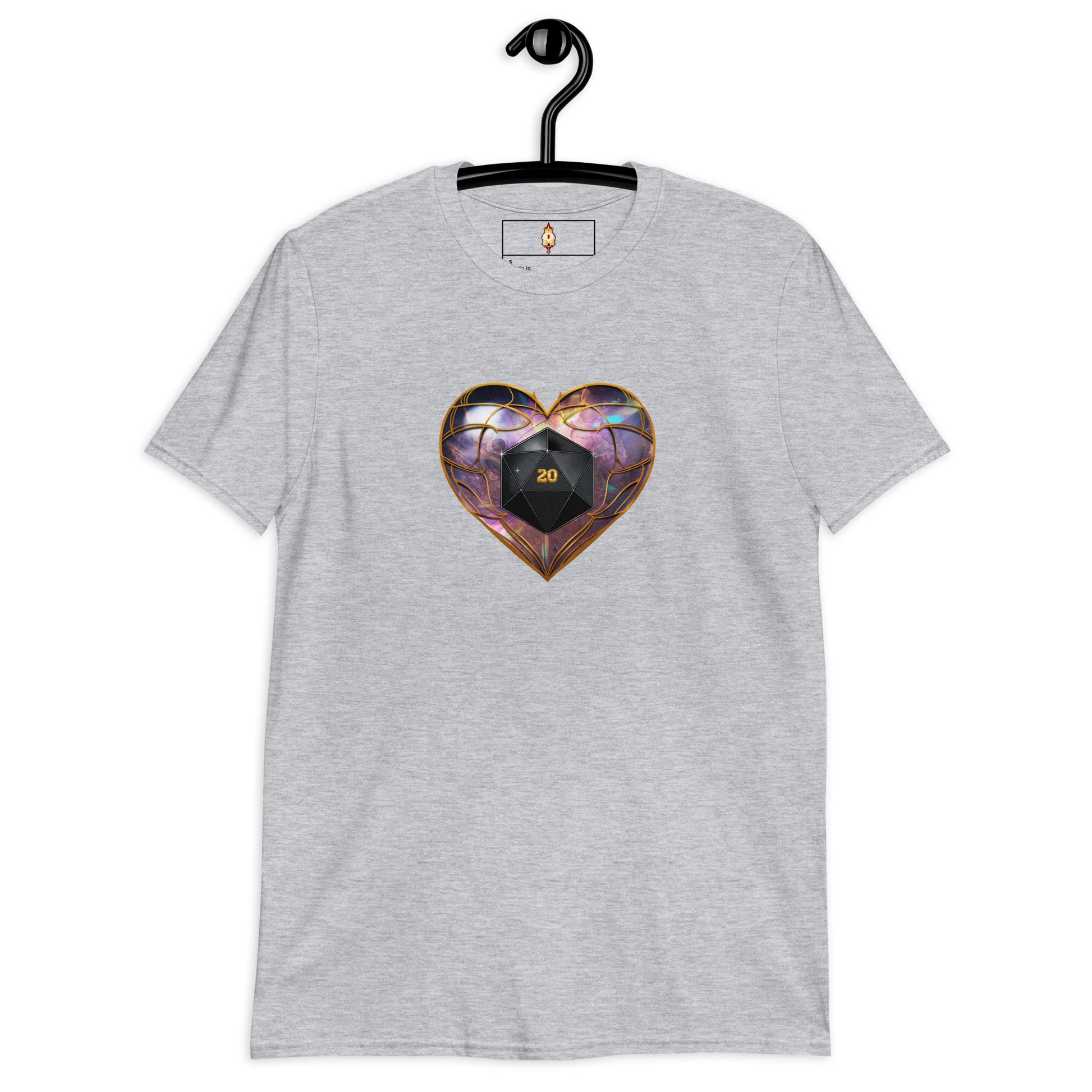 D20 Heart (Prismatic) Short-Sleeve Unisex T-Shirt