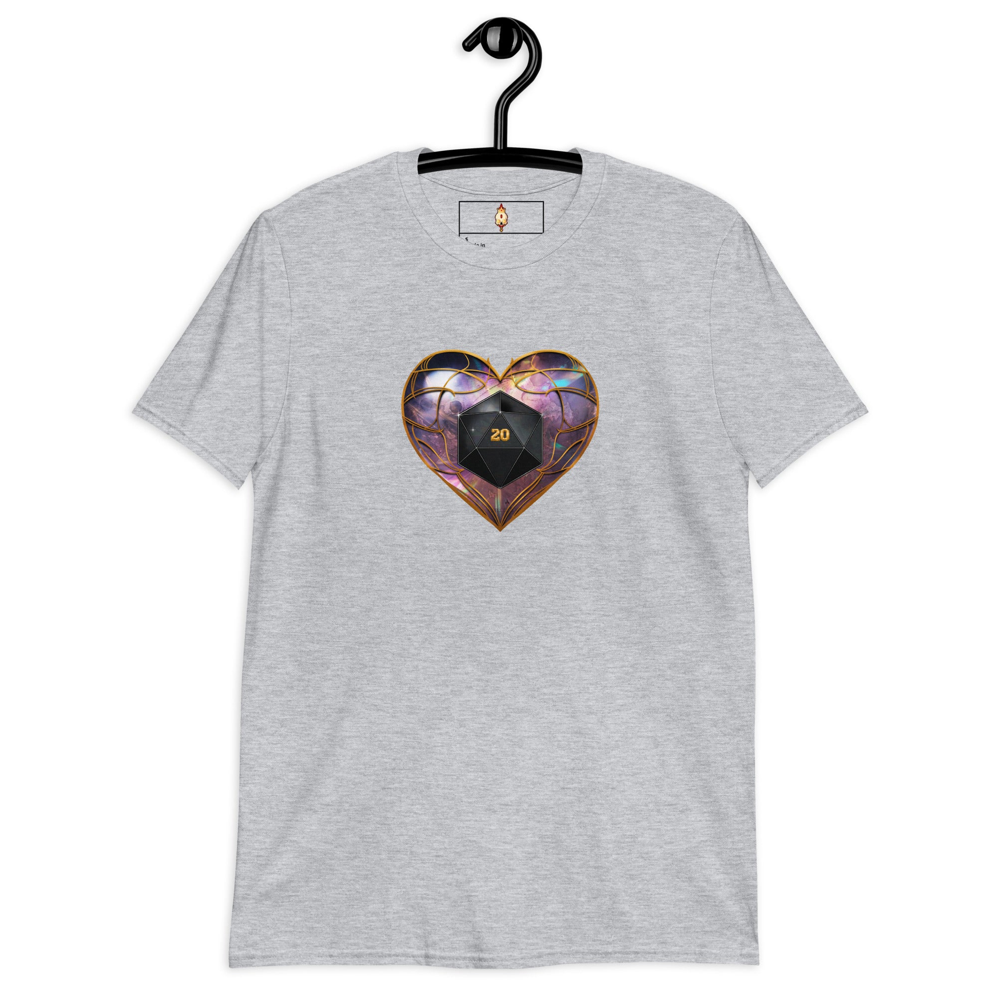 D20 Heart (Prismatic) Short-Sleeve Unisex T-Shirt