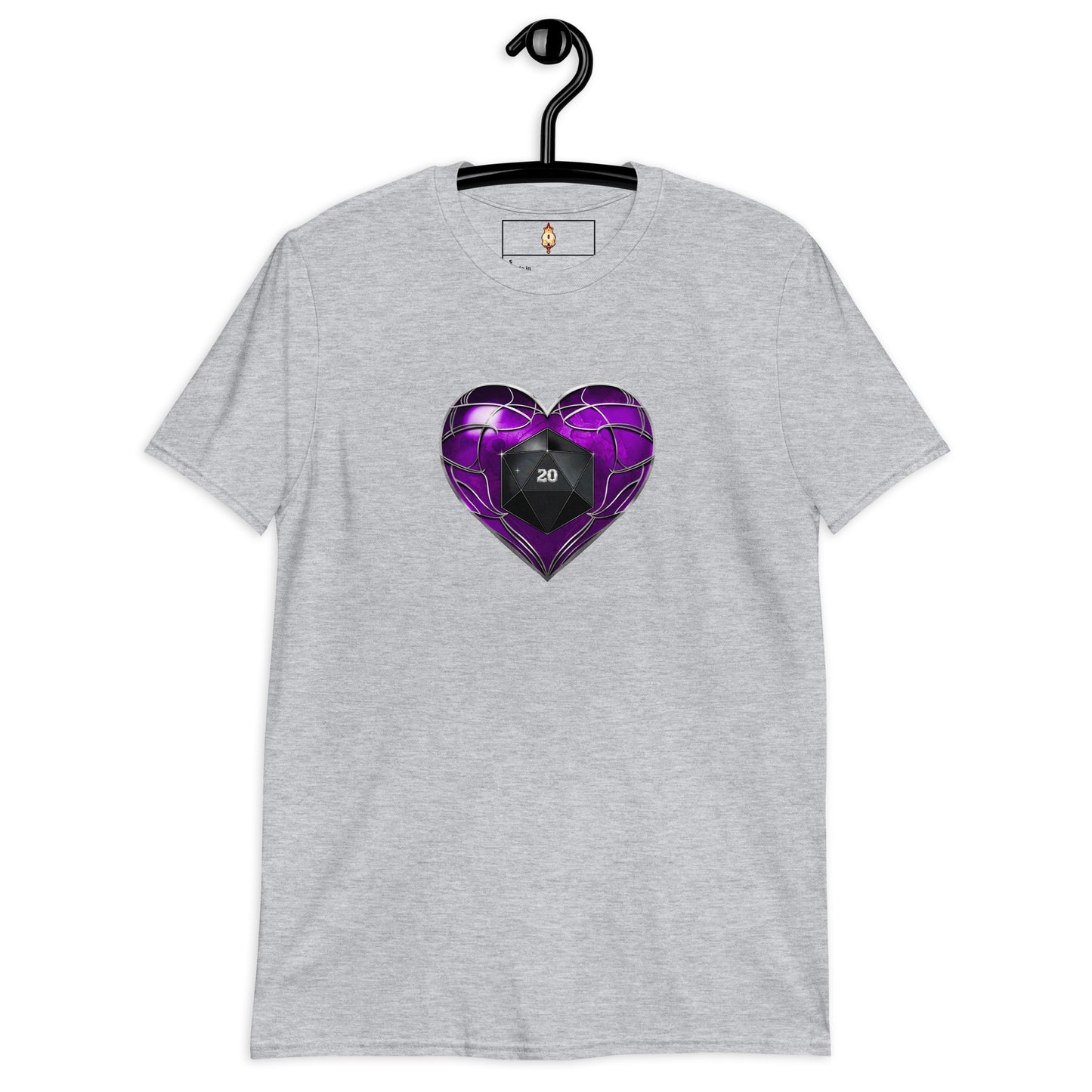 D20 Heart (Purple) Short-Sleeve Unisex T-Shirt