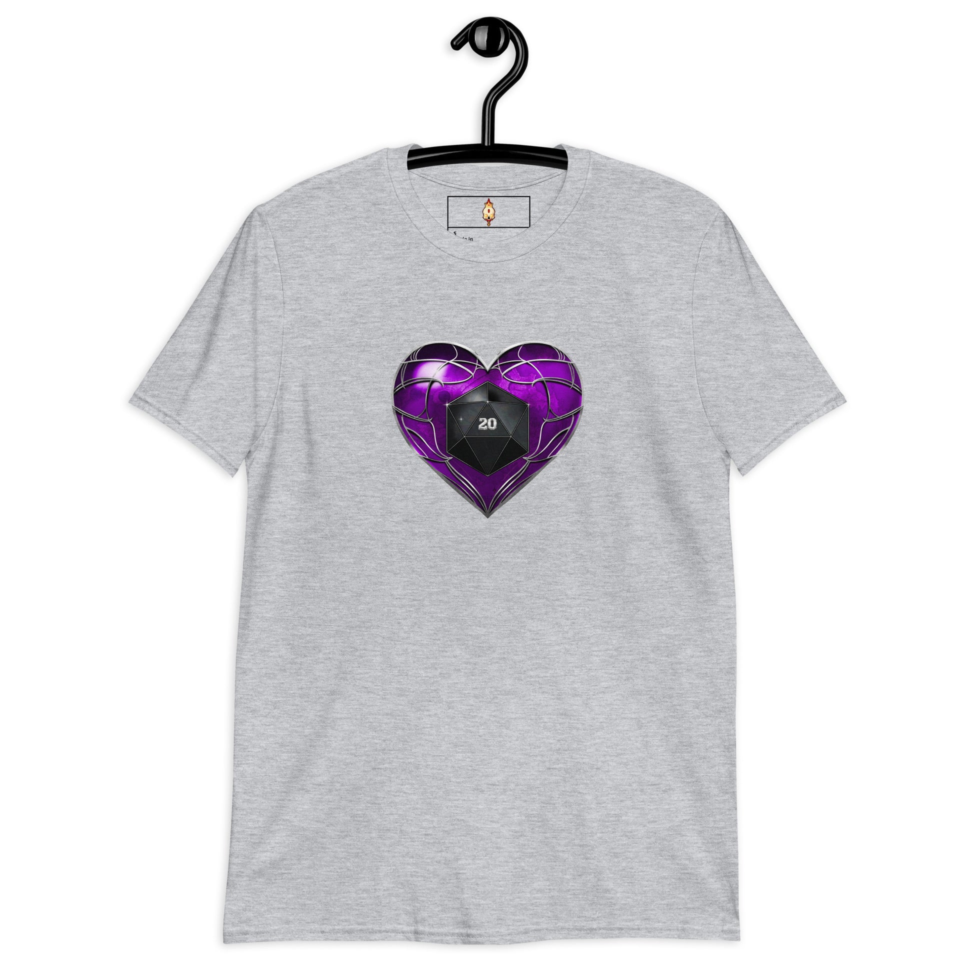 D20 Heart (Purple) Short-Sleeve Unisex T-Shirt