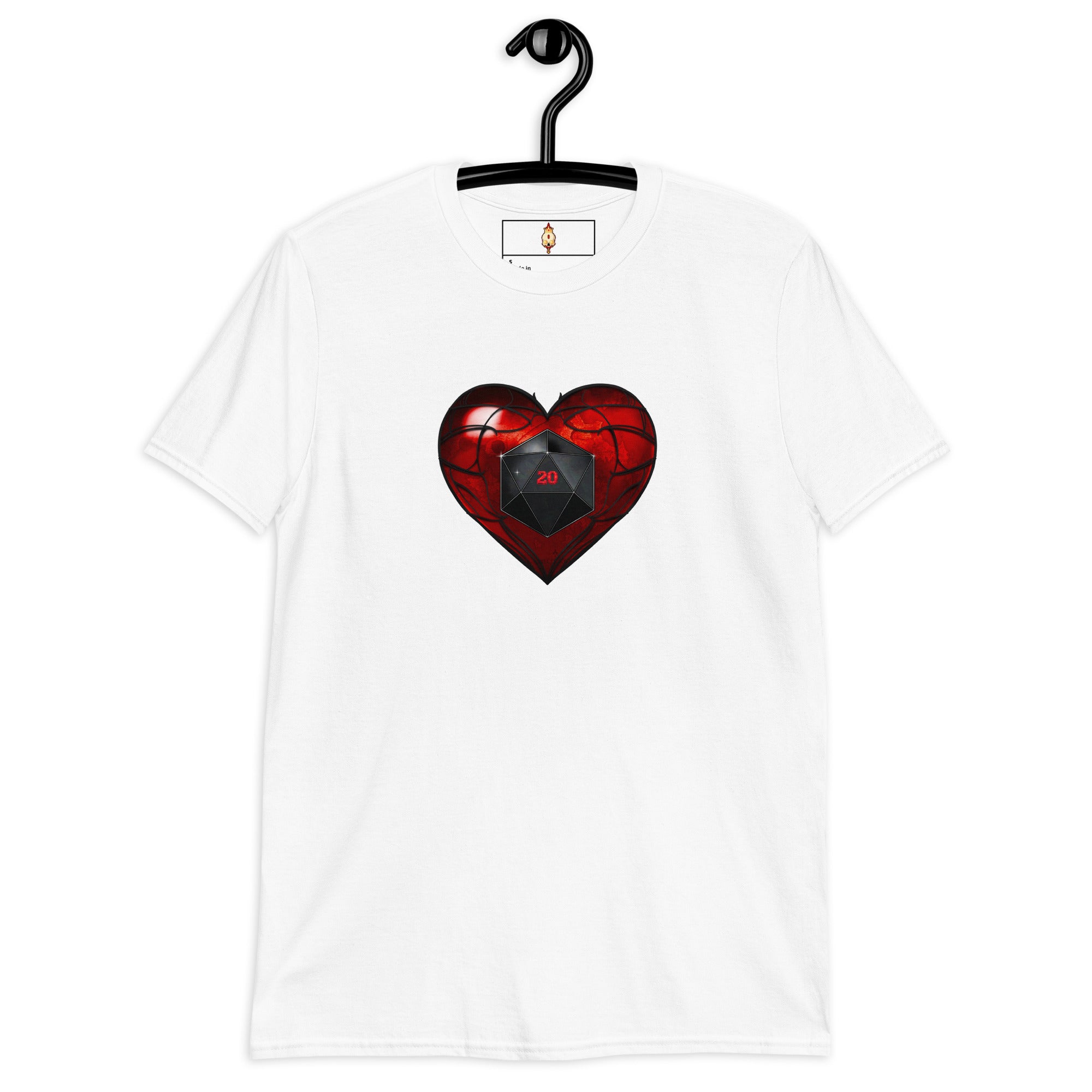 D20 Heart (Red) Short-Sleeve Unisex T-Shirt