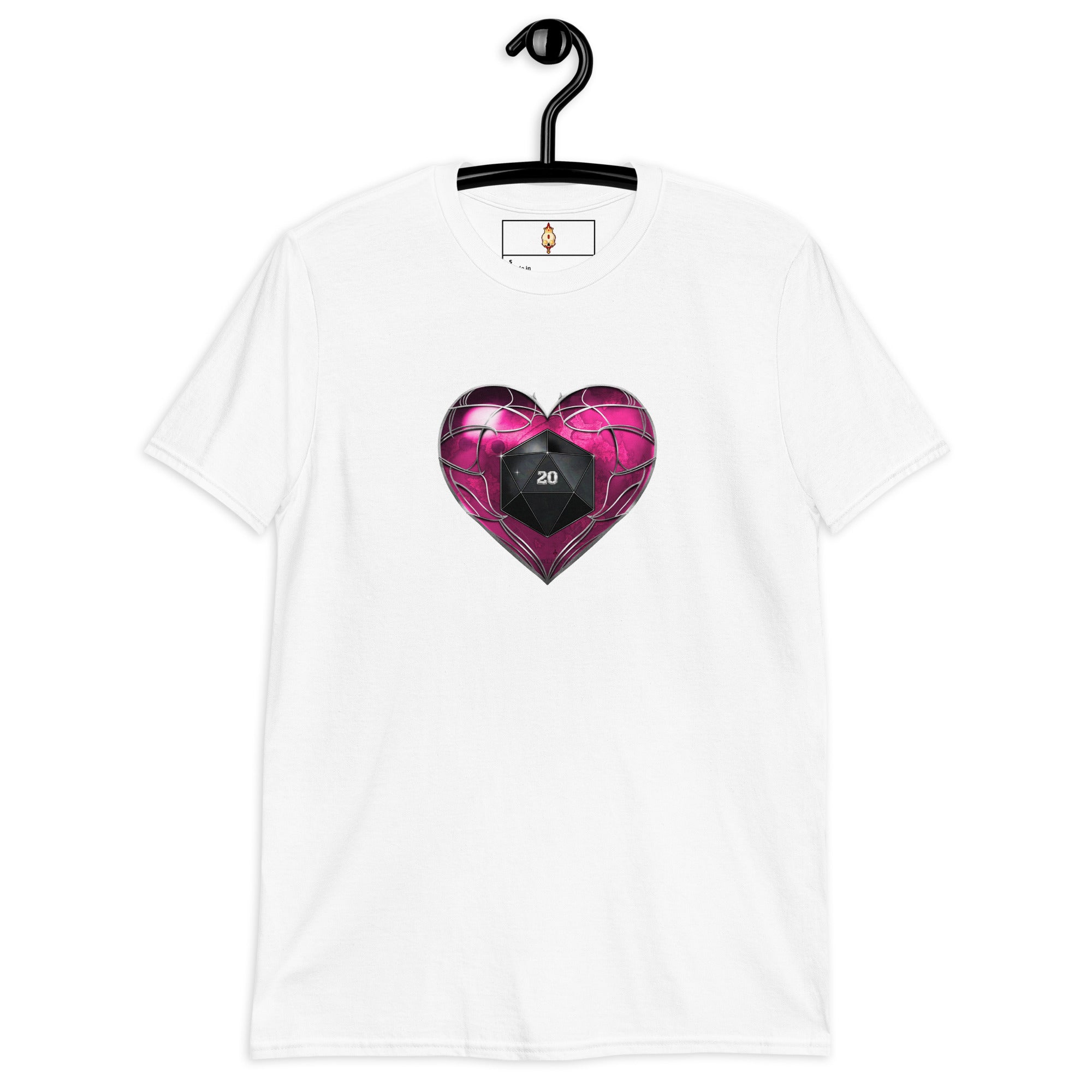 D20 Heart (Pink) Short-Sleeve Unisex T-Shirt