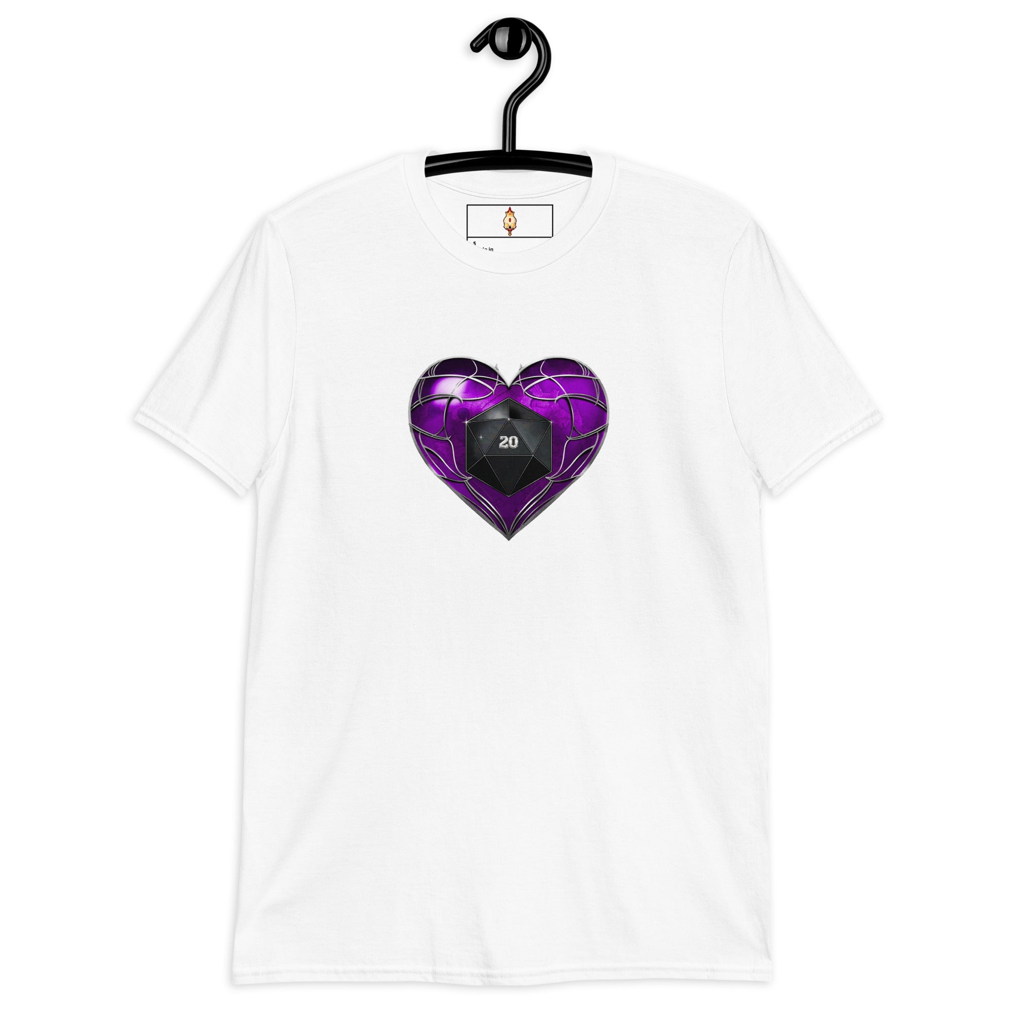 D20 Heart (Purple) Short-Sleeve Unisex T-Shirt